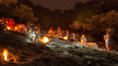 Chimaera Yanartaş eternal flames at night under stars