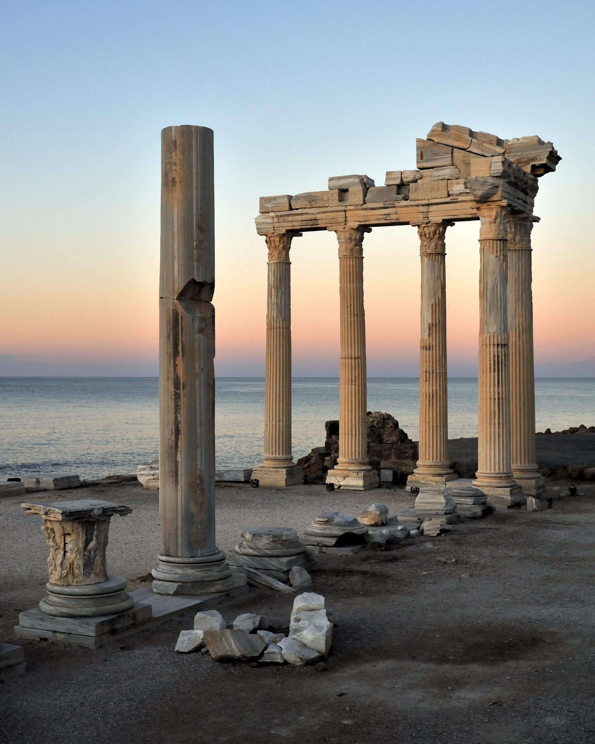 Antalya ancient cities Phaselis Roman theater and ancient main street