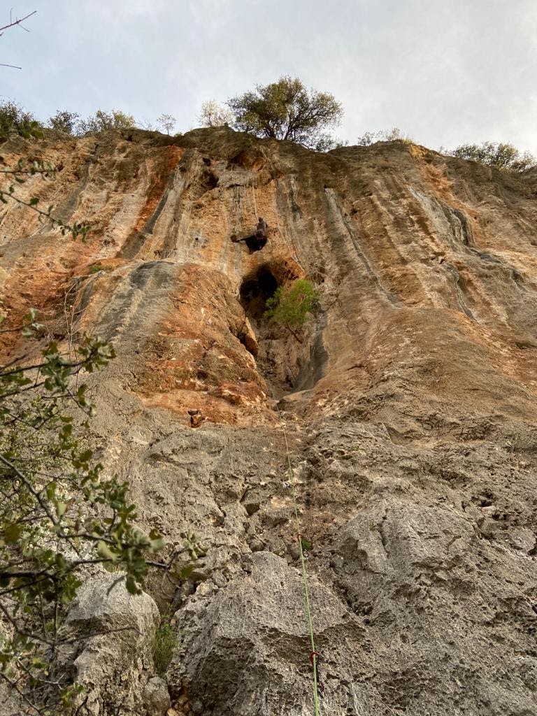 Geyikbayırı climbing sectors and massive limestone rock walls overview