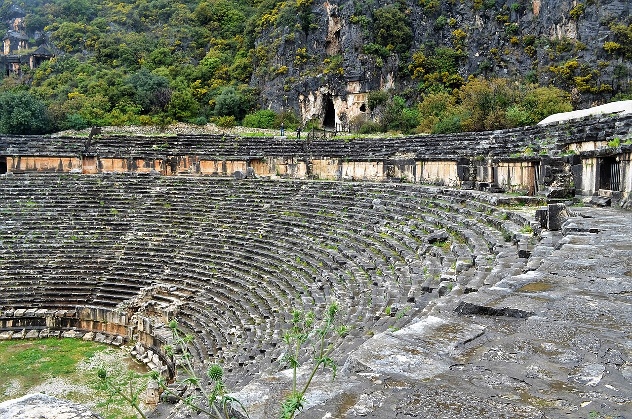 Antalya ancient cities grand Roman theater of Myra